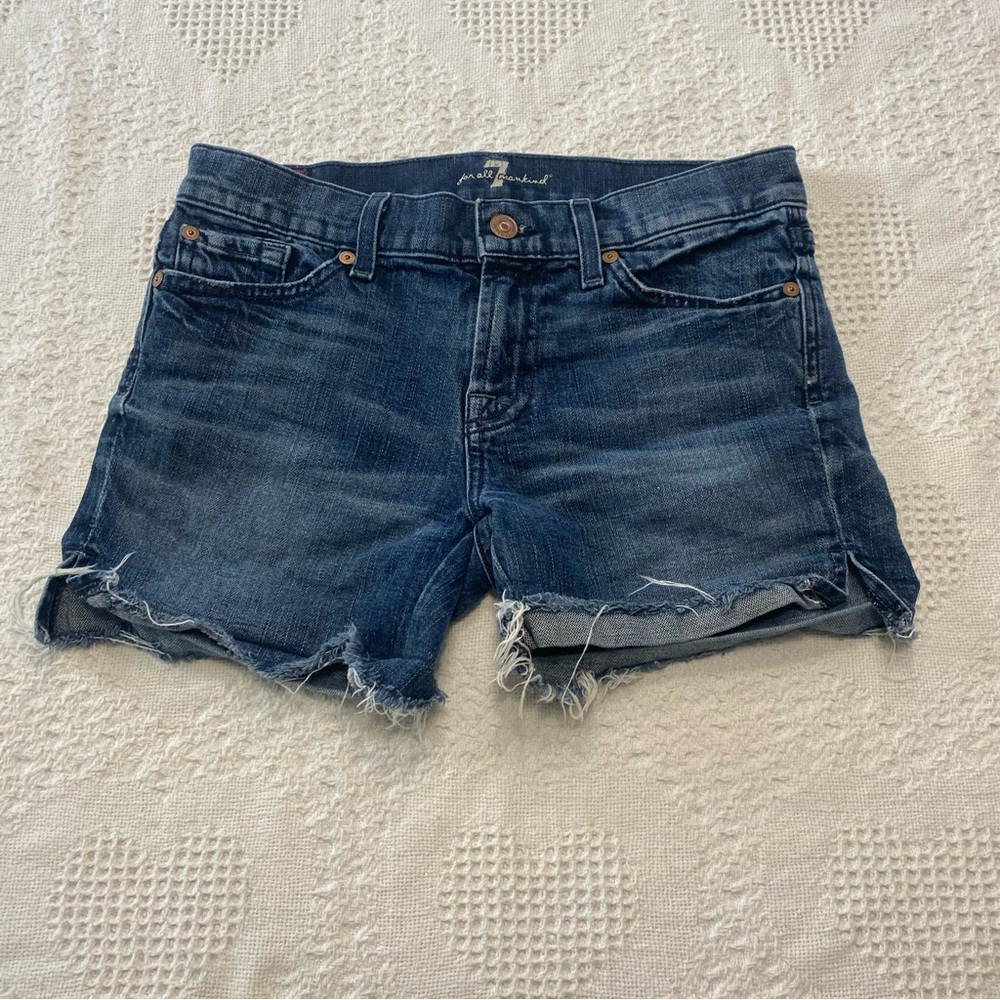 7 For All Mankind Denim Shorts (25) - Picture 1 of 6